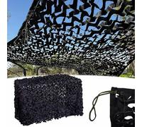 KGUDYS Camo Netting Outdoor,Black Camouflage Netting Cover,Militaire Net,Camping,Hunting,Décoration,80% Uv Resistant Net,Car Cover,Large Camo Shade Netting,Black-2x7m(6.6 * 23ft)