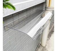 KGUDYS Canopy Awning for Door and Window,40/60/80/90/100/140/180/200cm Rain Awning Arched,Outdoor Garden Polycarbonate Sun Shetter,Uv Protection/Silent,100% Transparent Canopy,50x200cm/20x79in