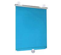 KGUDYS Suction cup roller blinds for windows,30/35/45/58/65/72cm wide,indoor blackout curtains,UV resistant roller blinds,retractable,thermal insulation shades for home/office,Blue-45x125cm/18x49in