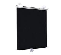 KGUDYS Suction cup roller blinds for windows,30/35/45/58/65/72cm wide,indoor blackout curtains,UV resistant roller blinds,retractable,thermal insulation shades for home/office,Black-75x125cm/29x49in