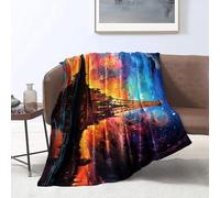 KGUHVFTK Flannel Blanket for Bed, colorful psychedelia of Belem Tower Print Blanket,Versatile Soft Warm Blanket Blanket for Bed ,for Mum for Women on Her Birthday 。Size: 150x200cm