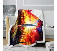 KGUHVFTK Sherpa Fleece Throw Blanket,Dubai Burj Khalifa 3D printed blanket,Soft Cozy Blanket,fit Couch Sofa Suitable,Christmas Birthday Present Present。Size: 80x120cm