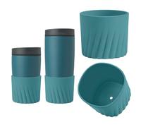 KGULQ 2Pcs Higher Silicone Boot for Owala SmoothSip Slider 12oz 20oz & 24oz with Handle, Textured Anti-Slip Protective Sleeve for Travel Coffee Mug, Coffee Tumblers Accessories for Prevents Scratches
