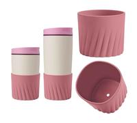 KGULQ 2Pcs Higher Silicone Boot for Owala SmoothSip Slider 12oz 20oz & 24oz with Handle, Textured Anti-Slip Protective Sleeve for Travel Coffee Mug, Coffee Tumblers Accessories for Prevents Scratches