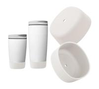 KGULQ 2Pcs Silicone Boot for Owala SmoothSip Slider, Anti-Slip Sleeve for Travel Coffee Mug (Shy Marshmallow)