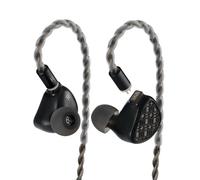 KGUSS KEFINE Arnar Hifi In-Ear Monitors Headphones, 1pc 14.5mm Planar Driver+1pc Ba Hybrid Earbuds, 3.5/4.4mm Balanced Wired Earphones, Detachable 0.78mm 2 Pin Cable, 3 Pairs Replaceable Nozzles