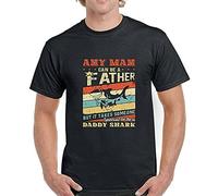 KGVVCS Daddy Shark Man T-Shirt Fathers Day Present Song Inspired Gift TOP Black(Small)
