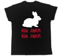 KGVVCS Daffy Run Away Run Away Rabbit Funny Gift Designer Unisex T-Shirt(Small)