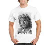 KGVVCS HUGU Point Break Inspired T Shirt Patrick Swayze 80s Retro Men's White White(Medium)