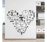KGXUEDAO School Maths Math Symbols Wall Sticker Math Love Pattern Art Decal School Kids Room Decor Playroom Vinyl Sticker