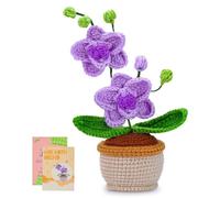 kgxulr Crochet Kit for Beginners,Butterfly Orchid Crochet Kit Beginner Crochet Starter Kit for Complete Beginners Adults, Crocheting Knitting Kit with Step-by-Step Video Tutorials(Butterfly Orchid)