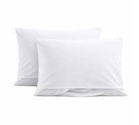 KH-Haushaltshandel Pillow Case 60 x 80 cm Boil-Proof Envelope Closure White Linon Wash at 95 Degrees 100% Cotton Pack of 2