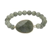 KH866 Spiritual Handmade Natural Labradorite Bead Bracelet Suitable Gift for Women Healing Protection Strength Reiki Anxiety Relief Balance