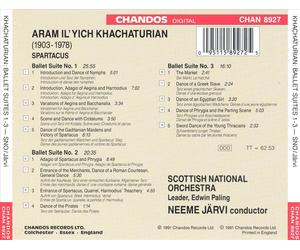 KHACHATURIAN: SPARTACUS, BALLET SUITES 1-3 NEW CD