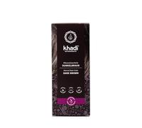 khadi DARK BROWN Natural Hair Colour - Hair Colour for deep, shiny dark brown to strong black brown - 100% herbal & natural - 100g