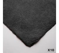 Khadi : Handmade Black Rag Paper : 320gsm : Smooth : 56x76cm : 10 Sheets