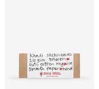 Khadi : Handmade Hard Back Sketchbook 210gsm : Smooth : 13x32cm : 20 Sheets