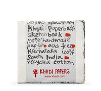 Khadi Handmade Paperback Book 15 x 15 cm White Medium Smooth