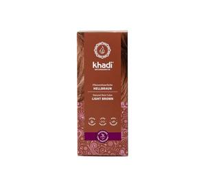 khadi LIGHT BROWN Natural Hair Colour - Hair dye for light, warm fawn brown with lively reddish reflections - 100% herbal & natural - 100g