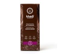 khadi MEDIUM BROWN Natural Hair Colour - 100g | Hair dye for lively, warm cinnamon brown to strong, deep medium brown - certified natural cosmetics