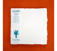 Khadi PAPER SQUARE WHITE RAG PAPER (20 SHEETS) PACKS SP4-2W 320 GSM 8'' X 8''