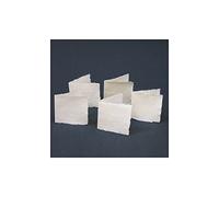 Khadi : White Watercolour Blank Greeting Cards with Envelopes : 8x8cm : 5 Pack