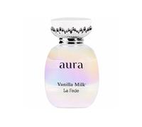 Aura Vanilla Milk Perfume Eau de Parfum 100ml for Women by La Fede Khadlaj - Floral Woody Fragrance with Pink Pepper, Bergamot, Mandarin, Jasmine, Freesia, Sandalwood, Amber & Musk