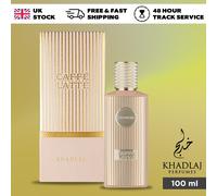 Khadlaj Caffe Latte Extrait De Parfum Spray, 3.4 Ounce (Unisex)- Gourmand Fragrance for Coffee Lovers - Sweet Almond, Coffee, Vanilla & Caramel Notes - 100ml
