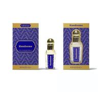 Khadlaj Perfume Oil 15ml - Premium Non-Alcoholic Long-Lasting Fragrance for Women & Men - Unisex Arabian Oud Attar Sweet Floral Musky Woody Notes - 8 Luxurious Variants 1x6 Pc (Handsome (15ML))