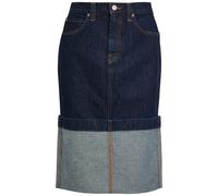 Khaite Kilian Turn-up hem Denim Skirt - Indigo - 27 (W27 / UK8-10 / S)