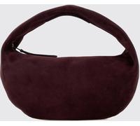 KHAITE Olivia Suede Handbag with a Rounded Hobo Shape