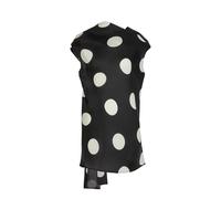 Khaite Tatia Polka-dot Draped Silk Mini Dress - Black And White - M (UK12 / M)