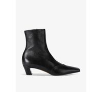 Khaite Womens Black the Nevada Western Lambskin-leather Mid-calf Boots Eur 36 / 3 Uk Women