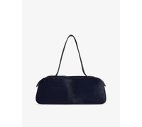Khaite Womens Khaite Simona Suede Shoulder Bag Midnight Navy