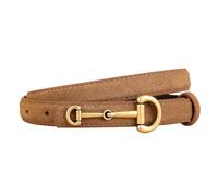 Khaki,100CM/39.4'',Gold Horseshoe Buckle Designer Belts for Women, Suede Thin Leather Belt Women for Jeans Dress Autumn And Winter Sweater Coat