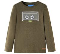 (khaki, 104) Kids' T-shirt with Long Sleeves Children's T Shirt Tee Football Goal Design