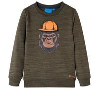 (khaki, 116) Kids' Sweatshirt Children's Long Sleeves Children Pullover Top Gorilla Print