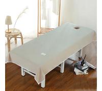 Khaki,120x200cm/47.2x78.7in,Lace Massage Table Cover,Reusable Massage Bed Cover with Face Hole Washable Large Beauty Massage Couch Cover Suitable for Salons SPA and Therapists