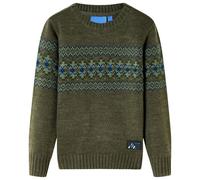 (khaki, 128) Kids' Sweater Children Toddler Pullover Sweatshirt Kids' Tops Knitwear Knitted