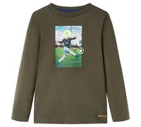 (khaki, 128) Kids' T-shirt with Long Sleeves Children's T Shirt Tee Football Player Print