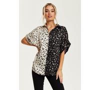 Khaki Animal Print Shirt With Short Sleeves Liquorish Multi 12