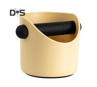 (khaki) Anti-crack Coffee Knock Box Smooth Edge Professional Large Capacity Espresso Dump Bin