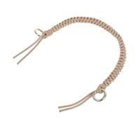Khaki Braided Wax-Coated Purse Chain Strap with Tassel