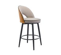 Khaki Counter Height Swivel Bar Stool withBack - Perfect for Pub Restaurant Breakfast Areas - table Seating at 62cm Height