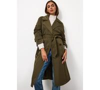 Khaki Crinkle Textured Trench Coat 12