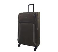 Khaki Green Large Check in Suitcase 84 x 47 x 32 cm Lightweight Soft Shell Luggage