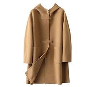 Khaki Kapuzenpullover Damen Lang Oversize KnöPfen Hoodie Frauen Leicht Elegant Trenchcoat Rundhalsausschnitt Baggy Mit Taschen Jacke Herbst Mode Lange MäNtel Lassige Freizeitjacke Winter