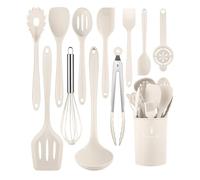 Khaki Kitchen Utensils Set-12 Pieces Silicone Cooking Utensils Set