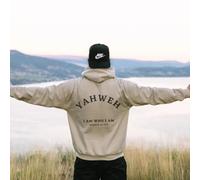(khaki, L) Men's Christian YAHWEH Hoodies Jesus Hombre Fashion Popular Streetwear Letter Slogan Printed Hoodies & Sweatshirts Men's