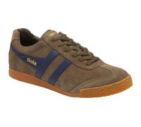 (Khaki Navy, UK 7) Gola Harrier Classics Mens Retro Khaki Sneakers Lace Up Trainers Shoes